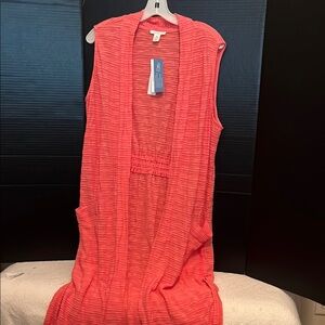 Westbound Pink Swim Coverup Textured Gauze